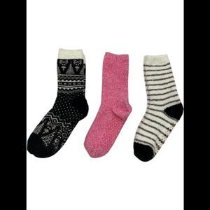Comfort Code 3-pack Cozy Lounge Socks with Grippers Holiday